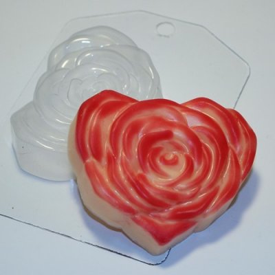 Форма для мыла Сердце-роза [1]
