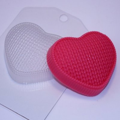 Сердце вязаное пластиковая форма [1]